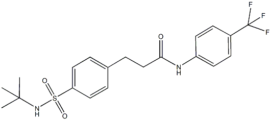 3-{4-[(tert-butylamino)sulfonyl]phenyl}-N-[4-(trifluoromethyl)phenyl]propanamide Struktur