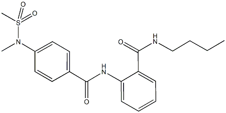 N-butyl-2-({4-[methyl(methylsulfonyl)amino]benzoyl}amino)benzamide Struktur