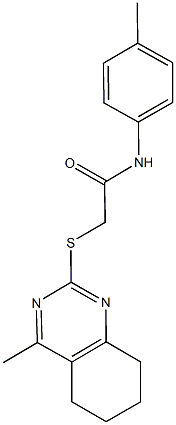 N-(4-methylphenyl)-2-[(4-methyl-5,6,7,8-tetrahydro-2-quinazolinyl)sulfanyl]acetamide Struktur