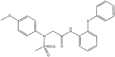 2-[4-methoxy(methylsulfonyl)anilino]-N-[2-(phenylsulfanyl)phenyl]acetamide Struktur