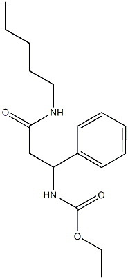 ethyl 3-oxo-3-(pentylamino)-1-phenylpropylcarbamate Struktur