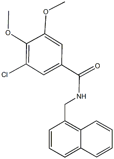 3-chloro-4,5-dimethoxy-N-(1-naphthylmethyl)benzamide Struktur