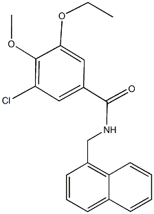 3-chloro-5-ethoxy-4-methoxy-N-(1-naphthylmethyl)benzamide Struktur