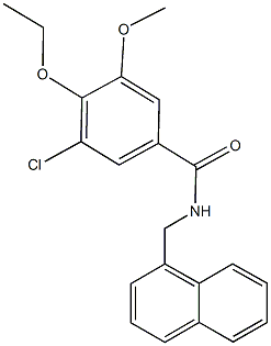 3-chloro-4-ethoxy-5-methoxy-N-(1-naphthylmethyl)benzamide Struktur