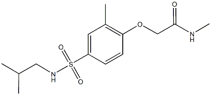 2-{4-[(isobutylamino)sulfonyl]-2-methylphenoxy}-N-methylacetamide Struktur