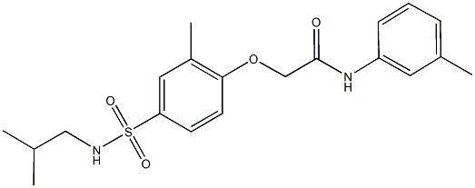 2-{4-[(isobutylamino)sulfonyl]-2-methylphenoxy}-N-(3-methylphenyl)acetamide Struktur