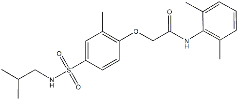 N-(2,6-dimethylphenyl)-2-{4-[(isobutylamino)sulfonyl]-2-methylphenoxy}acetamide Struktur