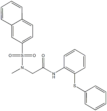 2-[methyl(2-naphthylsulfonyl)amino]-N-[2-(phenylsulfanyl)phenyl]acetamide Struktur