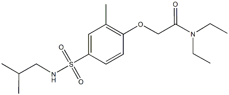 N,N-diethyl-2-{4-[(isobutylamino)sulfonyl]-2-methylphenoxy}acetamide Struktur