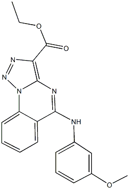 ethyl 5-(3-methoxyanilino)[1,2,3]triazolo[1,5-a]quinazoline-3-carboxylate Struktur