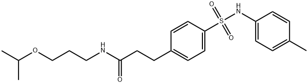 N-(3-isopropoxypropyl)-3-[4-(4-toluidinosulfonyl)phenyl]propanamide Struktur