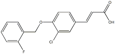 3-{3-chloro-4-[(2-fluorobenzyl)oxy]phenyl}acrylic acid Struktur