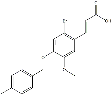 3-{2-bromo-5-methoxy-4-[(4-methylbenzyl)oxy]phenyl}acrylic acid Struktur