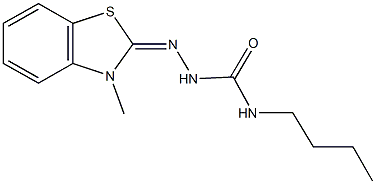 3-methyl-1,3-benzothiazol-2(3H)-one N-butylsemicarbazone Struktur