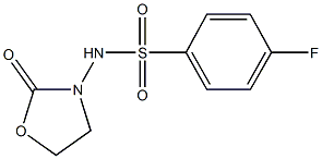 4-fluoro-N-(2-oxo-1,3-oxazolidin-3-yl)benzenesulfonamide Struktur