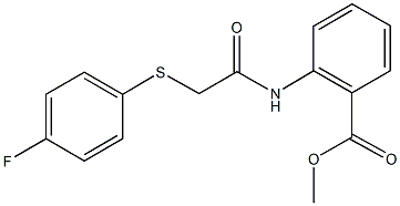 methyl 2-({[(4-fluorophenyl)sulfanyl]acetyl}amino)benzoate Struktur