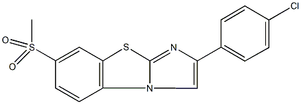 2-(4-chlorophenyl)imidazo[2,1-b][1,3]benzothiazol-7-yl methyl sulfone Struktur