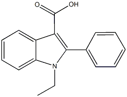 1-ethyl-2-phenyl-1H-indole-3-carboxylic acid Struktur