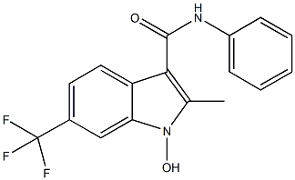 1-hydroxy-2-methyl-N-phenyl-6-(trifluoromethyl)-1H-indole-3-carboxamide Struktur