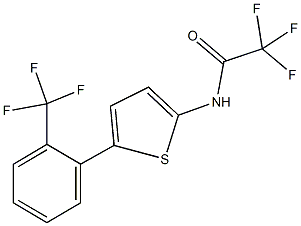 2,2,2-trifluoro-N-{5-[2-(trifluoromethyl)phenyl]-2-thienyl}acetamide Struktur