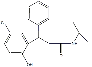 N-(tert-butyl)-3-(5-chloro-2-hydroxyphenyl)-3-phenylpropanamide Struktur