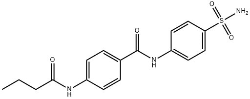 N-[4-(aminosulfonyl)phenyl]-4-(butyrylamino)benzamide Struktur