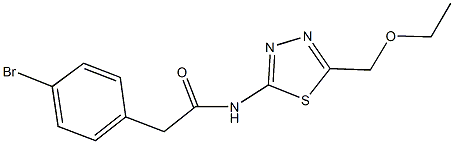 2-(4-bromophenyl)-N-[5-(ethoxymethyl)-1,3,4-thiadiazol-2-yl]acetamide Struktur