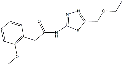 N-[5-(ethoxymethyl)-1,3,4-thiadiazol-2-yl]-2-(2-methoxyphenyl)acetamide Struktur