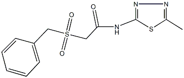 2-(benzylsulfonyl)-N-(5-methyl-1,3,4-thiadiazol-2-yl)acetamide Struktur