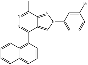 2-(3-bromophenyl)-7-methyl-4-(1-naphthyl)-2H-pyrazolo[3,4-d]pyridazine Struktur