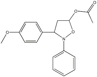 3-(4-methoxyphenyl)-2-phenyl-5-isoxazolidinyl acetate Struktur