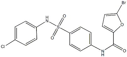 5-bromo-N-{4-[(4-chloroanilino)sulfonyl]phenyl}-2-furamide Struktur