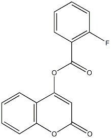 2-oxo-2H-chromen-4-yl 2-fluorobenzoate Struktur