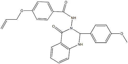 4-(allyloxy)-N-(2-(4-methoxyphenyl)-4-oxo-1,4-dihydro-3(2H)-quinazolinyl)benzamide Struktur