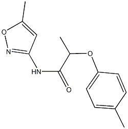 N-(5-methyl-3-isoxazolyl)-2-(4-methylphenoxy)propanamide Struktur