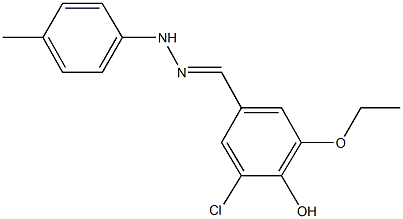 3-chloro-5-ethoxy-4-hydroxybenzaldehyde (4-methylphenyl)hydrazone Struktur