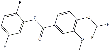 4-(difluoromethoxy)-N-(2,5-difluorophenyl)-3-methoxybenzamide Struktur