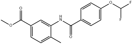 methyl 3-{[4-(difluoromethoxy)benzoyl]amino}-4-methylbenzoate Struktur