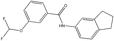 3-(difluoromethoxy)-N-(2,3-dihydro-1H-inden-5-yl)benzamide Struktur