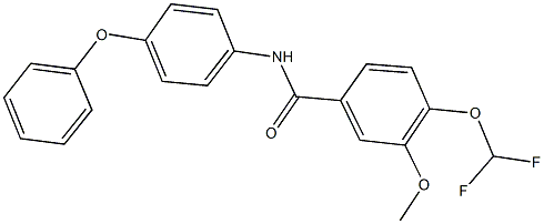 4-(difluoromethoxy)-3-methoxy-N-(4-phenoxyphenyl)benzamide Struktur