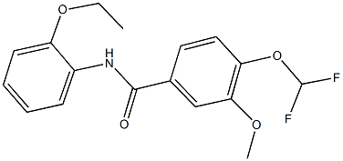 4-(difluoromethoxy)-N-(2-ethoxyphenyl)-3-methoxybenzamide Struktur