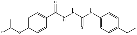 2-[4-(difluoromethoxy)benzoyl]-N-(4-ethylphenyl)hydrazinecarbothioamide Struktur