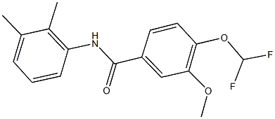 4-(difluoromethoxy)-N-(2,3-dimethylphenyl)-3-methoxybenzamide Struktur