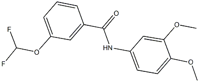 3-(difluoromethoxy)-N-(3,4-dimethoxyphenyl)benzamide Struktur