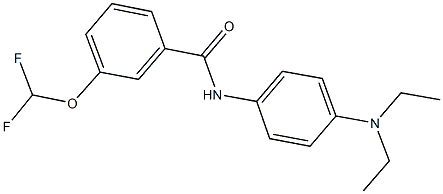 N-[4-(diethylamino)phenyl]-3-(difluoromethoxy)benzamide Struktur