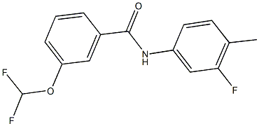 3-(difluoromethoxy)-N-(3-fluoro-4-methylphenyl)benzamide Struktur