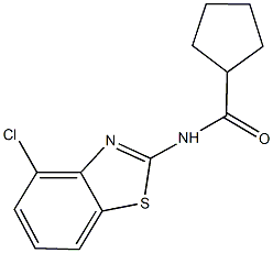 N-(4-chloro-1,3-benzothiazol-2-yl)cyclopentanecarboxamide Struktur