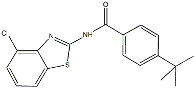 4-tert-butyl-N-(4-chloro-1,3-benzothiazol-2-yl)benzamide Struktur