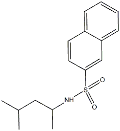 N-(1,3-dimethylbutyl)-2-naphthalenesulfonamide Struktur