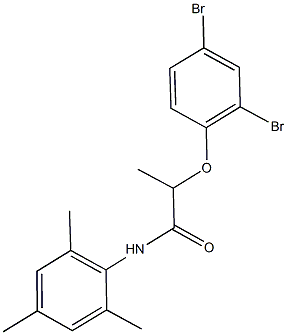 2-(2,4-dibromophenoxy)-N-mesitylpropanamide Struktur